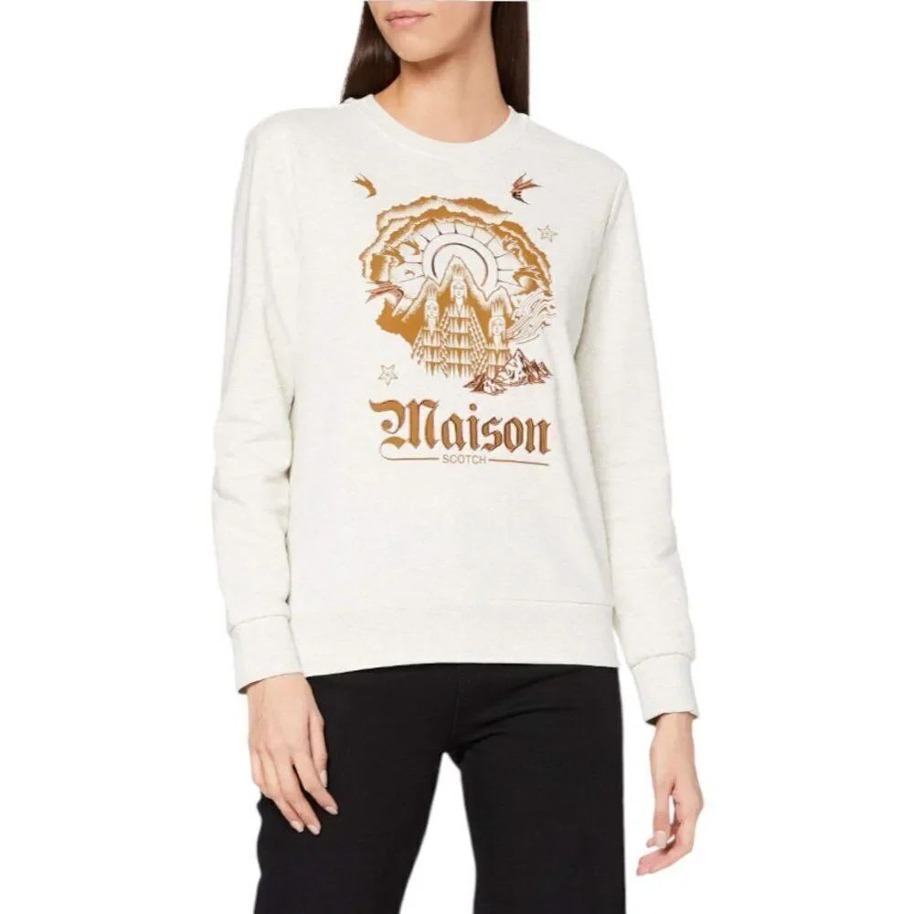 Scotch & Soda Maison Scotch Women's Female Goddess Embroidered Sweatshirt XS